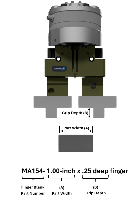 MA154-1.00-inch x .25 deep finger