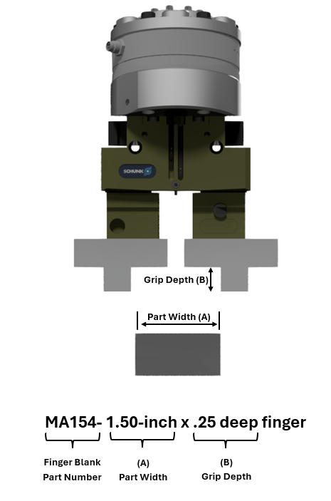 MA154-1.50-inch x .25 deep finger