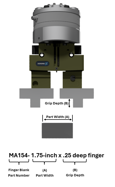 MA154-1.75-inch x .25 deep finger