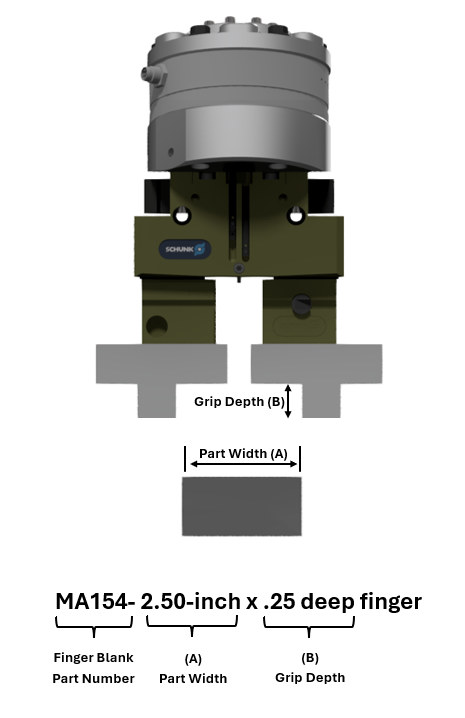 MA154-2.50-inch x .25 deep finger