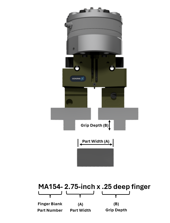 MA154-2.75-inch x .25 deep finger