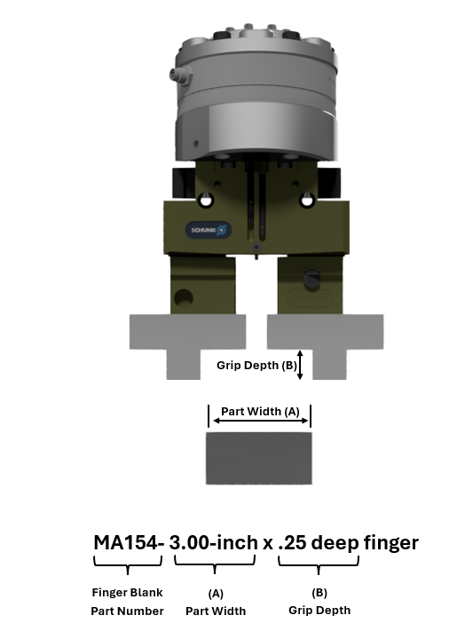 MA154-3.00-inch x .25 deep finger