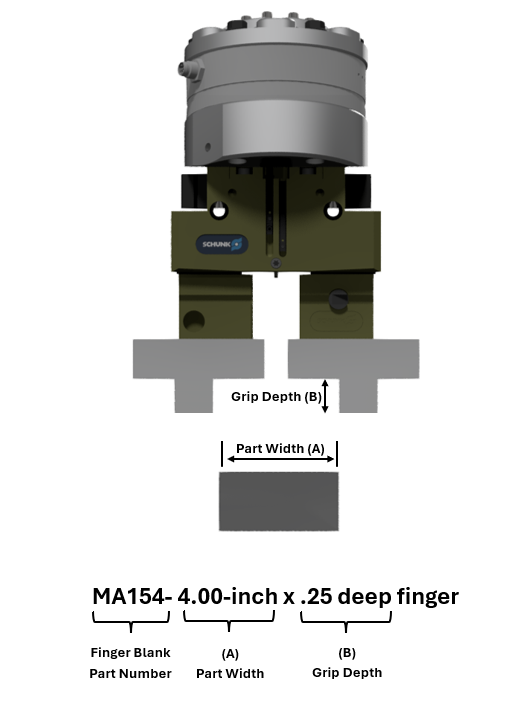 MA154-4.00-inch x .25 deep finger