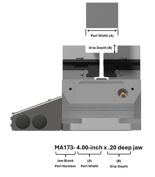 MA173-4.00-inch x .20 deep jaw