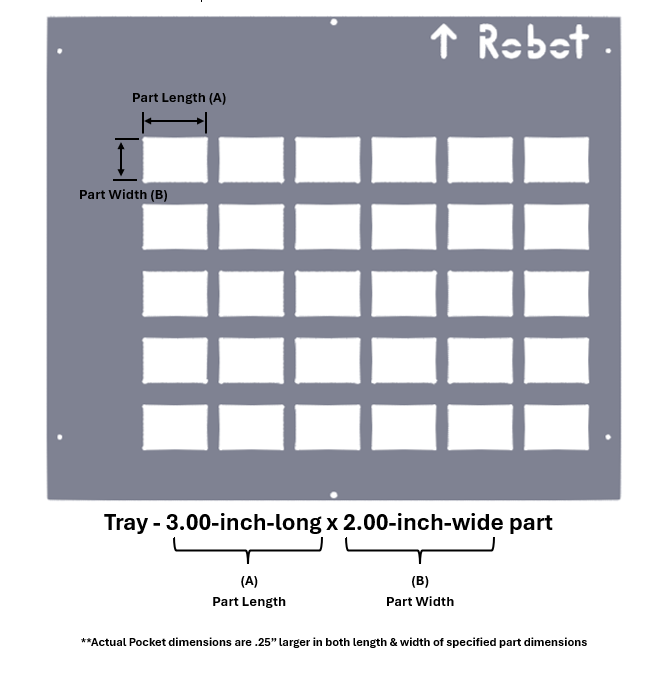 Tray - 3.00 inch long x 2.00 inch wide part