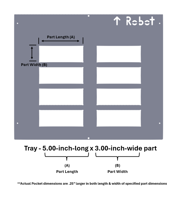 Tray - 5.00 inch long x 3.00 inch wide part